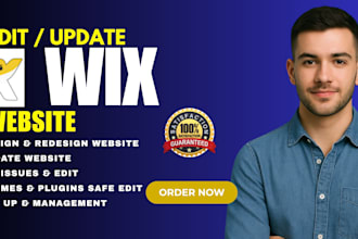 edit wix, customize, optimize  wix website for speed design and  functionality