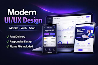 design modern app UI UX in figma UX design UI design