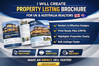 create property listing brochure for realtors and real estate