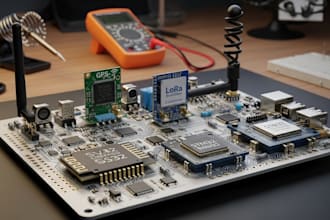 integrate esp32 and stm32 with gps, lora, iot, and ble for embedded pcb design