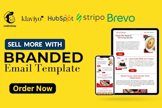 design responsive email templates for mailchimp, klaviyo, hubspot