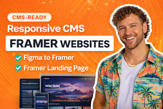 do responsive cms framer website design, figma to framer and framer landing page