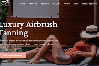 design wix spray tanning website wix spa website spray tan website