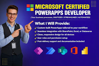 develop and create custom microsoft powerapps, power automate and power platform