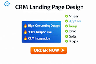 design vtiger apptivo ucraft pixpa keap zyro softr greenrope CRM landing page