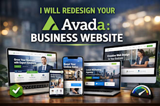 redesign avada wordpress website for responsive business design