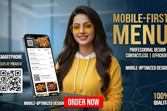 design restaurant menu food menu design flyer digital mobile first qr code menu
