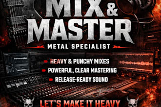 mix and master your metal, djent, metalcore song