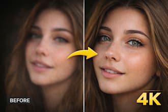 upscale image to 4k, enhance blurry photos, fix low quality and pixelated images