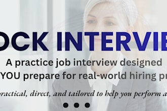 prepare you for job interviews with executive level coaching and real feedback