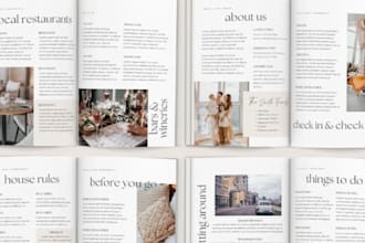 design airbnb welcome book, booklets, house manual, guidebook, vrbo welcome book