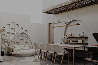 do realistic interior staging landscape 3d design room render 3d visualization