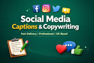write engaging social media captions and content for your business