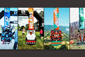 create a bold geometric medal design for your race event