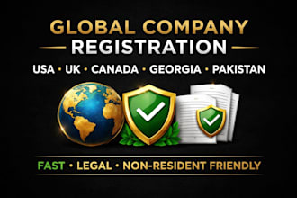 form your llc or company in USA, UK, canada, georgia and pakistan fast