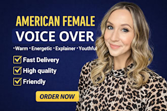 record female american audiobook narrator english voice over female human actor