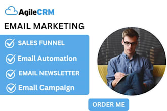 setup agile CRM sales funnel agile CRM email automation agile CRM