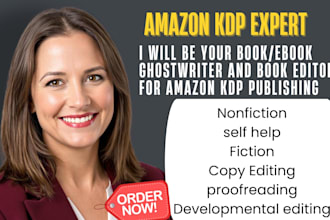 ghostwrite self help ebook writing memoir for amazon KDP publishing