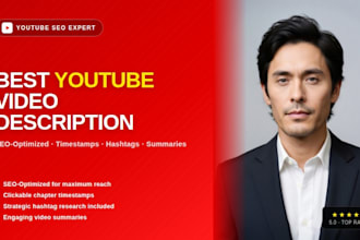 write your youtube video description with timestamps