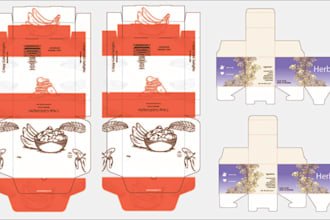 design label ,box ,3d mockup