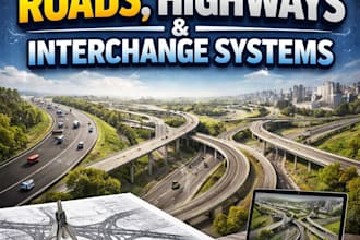 design roads, highways, and interchange systems
