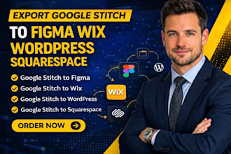 export google stitch to figma wix stitch to wordpress wix squarespace SEO