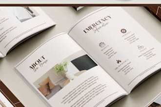design airbnb guidebook,vacation rental welcome book, journal, digital guide pdf