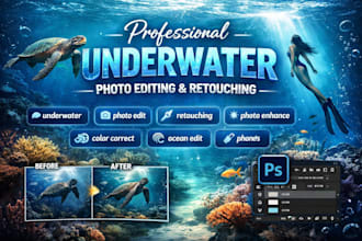 create stunning professional underwater photo editing and retouching