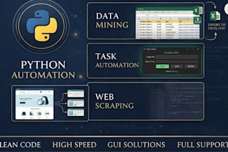 develop custom python automation scripts or web scrapers