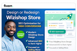 design, redesign wizishop store with SEO optimization for high conversions