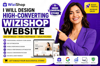 design a high converting wizishop website with SEO optimization