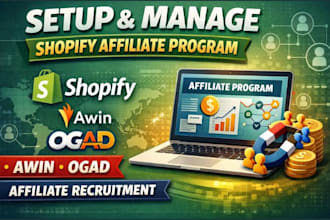 awin affiliate program setup, ogad, shareasale, shopify affiliate marketing