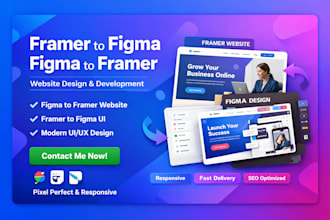 do framer to figma website design, figma to framer website developmet, figma ui