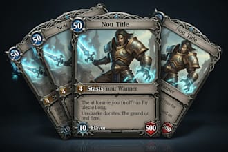 design custom trading card game tcg ccg card  fantasy card or board game card