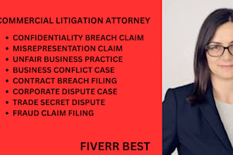 write court complaints for fraud cases,business disputes and trade secret issues