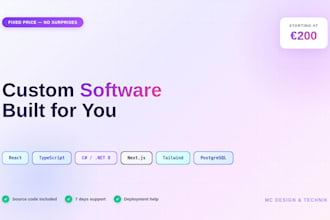 build a custom software tool at a fixed price