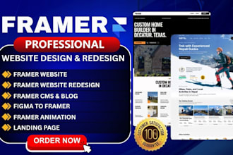 design framer website framer to figma framer landing page develop framer expert