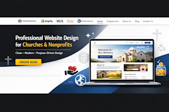 squarespace charity religious organization church ministry wix website design