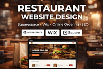 build squarespace restaurant website wix food website square online ordering seo