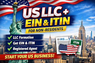 register your US llc and get ein, itin for non US residents