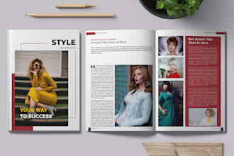 design catalog, magazine and any project with adobe indesign