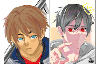 draw a digital character illustration