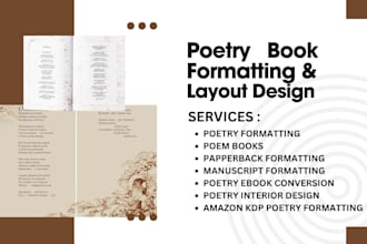 edit, format poetry ebook poem book formatting non fiction manuscript publishing