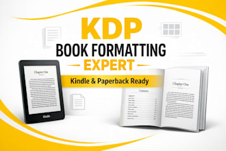 format and design your kindle ebook and  paperback