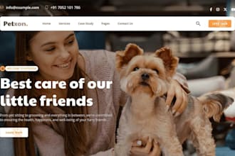 design redesign wix pet training website dog walking website care pet website