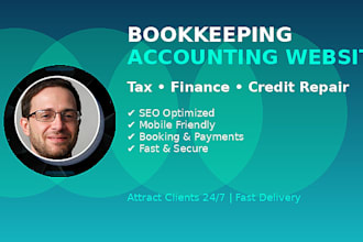 design or redesign bookkeeping website accounting finance website tax credit