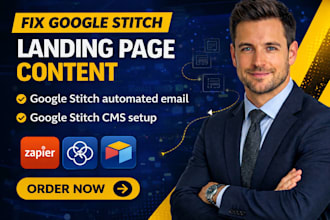 fix google stitch landing page goo gle stitch automated email cms setup stitch