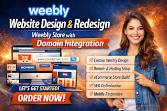 do weebly website design  redesign  weebly store with domain integration
