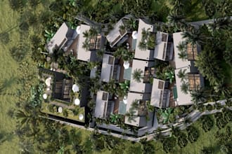 redo urban masterplan, subdivision plan, agricamper design,cgi campground render