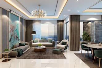 revitalize 3d luxury living apartment,interior design,ikea,fitness center,render